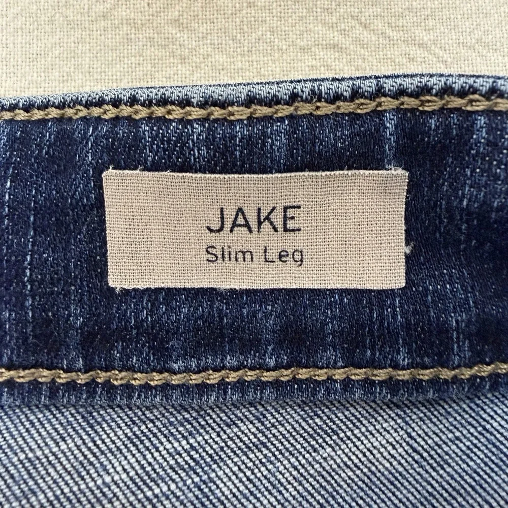 Mavi Jake Slim Fit Straight Leg Dark Blue 5 Pocket Stretch Jeans Men's 35x30